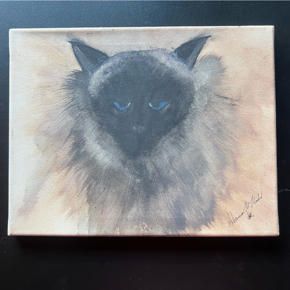 Siamese Cat Canvas Art “KitKat”